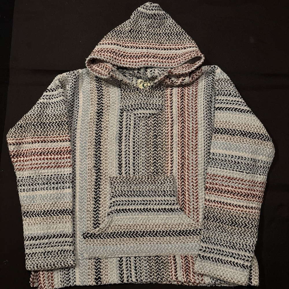 Striped Hooded Men's Sweater